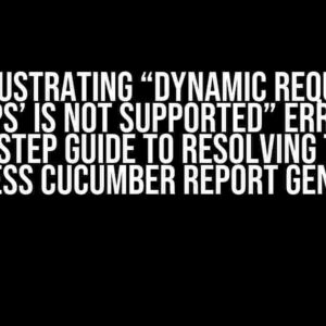 The Frustrating “Dynamic require of ‘https’ is not supported” Error: A Step-by-Step Guide to Resolving the Issue in Cypress Cucumber Report Generation